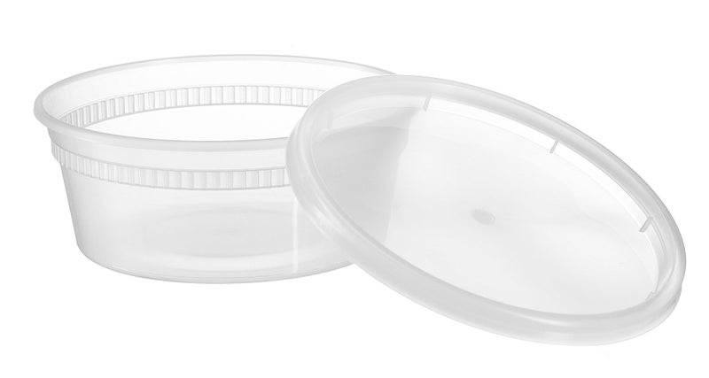 Basix [48 Count 8 Oz Combo] Disposable plastic Deli Food Storage Containers With Plastic Lids, Leakproof, Great For Meal Prep, Picnic, Take Out, traveling, Fruits, Snack, or Liquids - Image 5